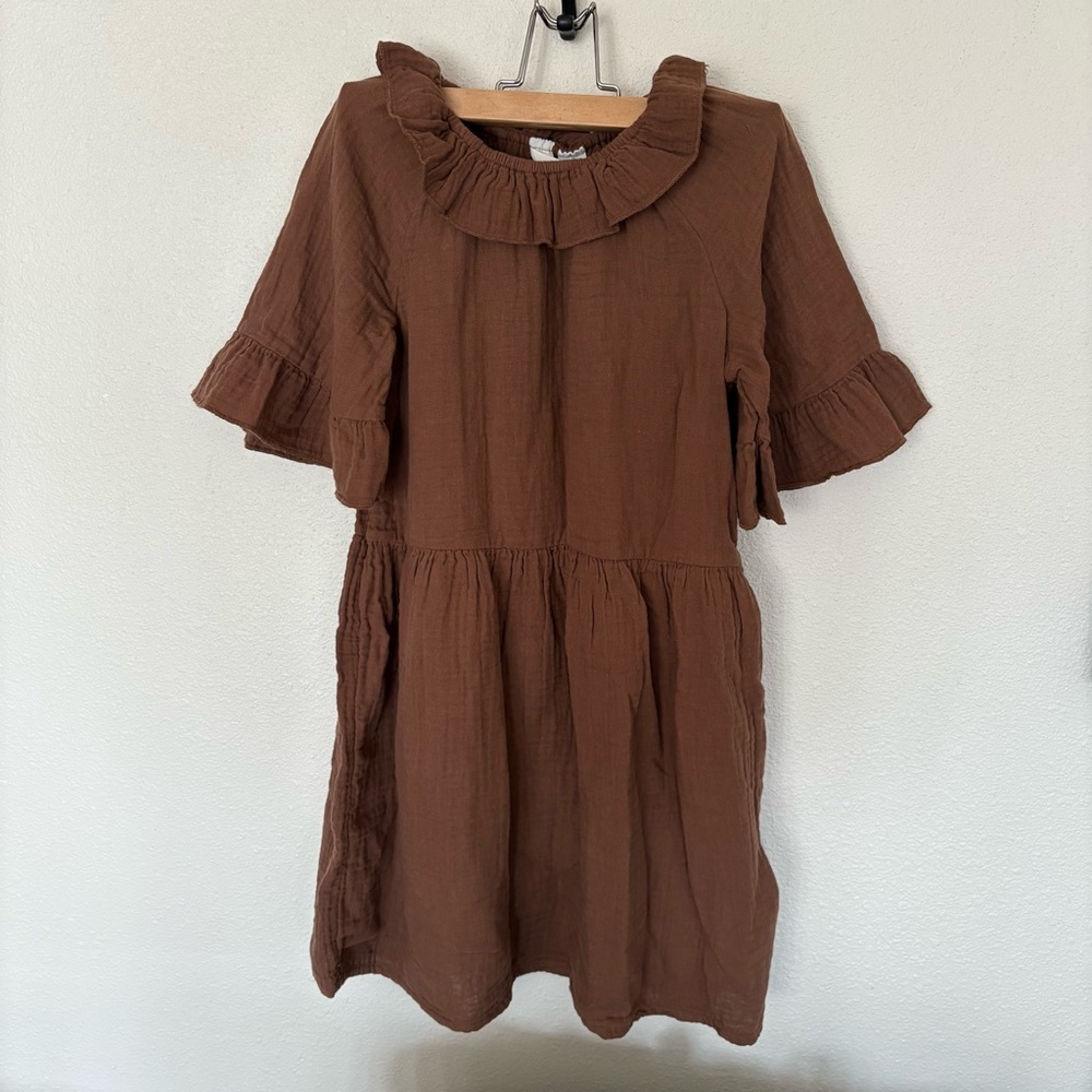 NEW H&M Brown Gauze Dress Size 7-8Y